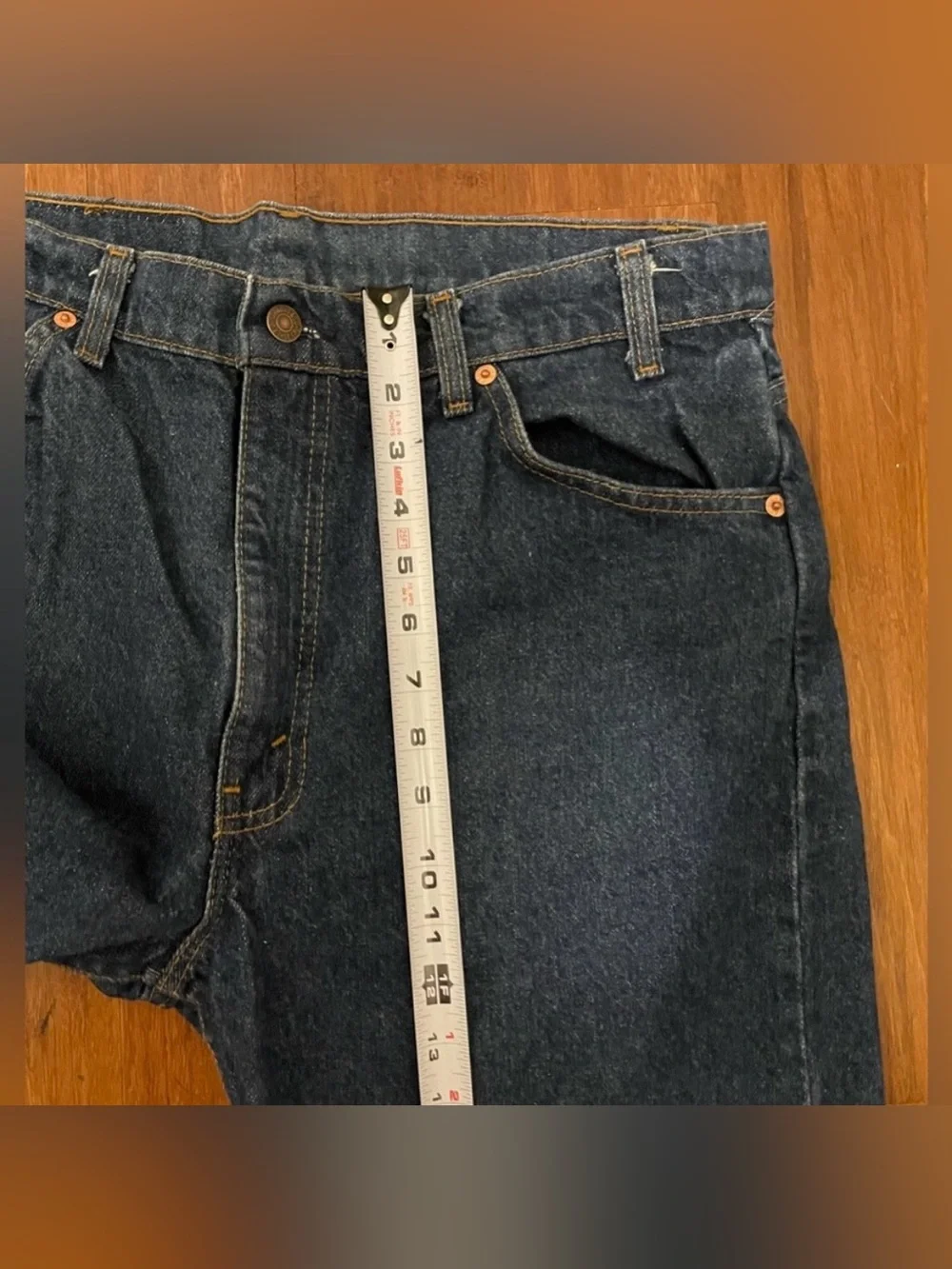 Levi’s Men's Jeans Vintage 505 Blue Straight-Leg Orange Tab 1990 USA 36 x 34